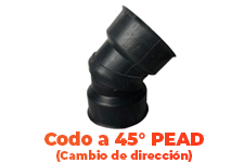 Codo a 45º PEAD (cambio de dirección)